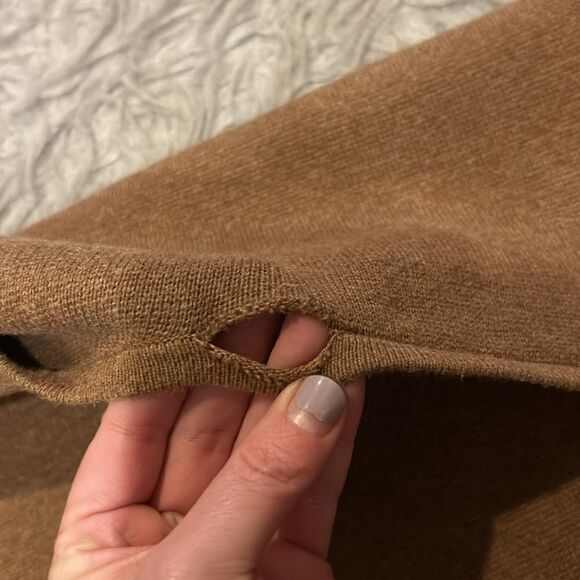 Jcrew women’s‎ brown thick cotton open long cardigan size medium - Picture 5 of 6